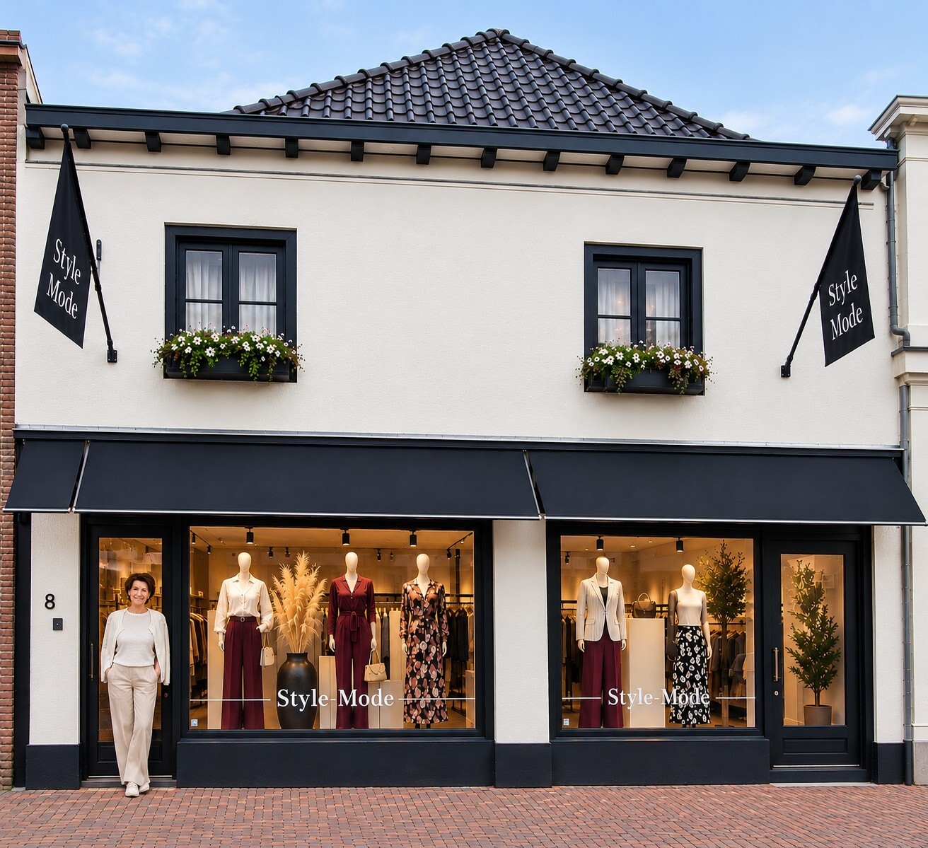 Everlien voor de winkel bij Style Mode in Lochem